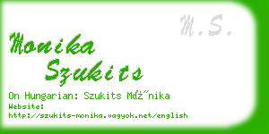 monika szukits business card